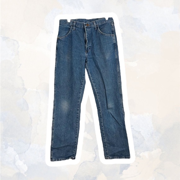 Vintage Rustler Straight Leg Blue Jeans - Picture 1 of 5